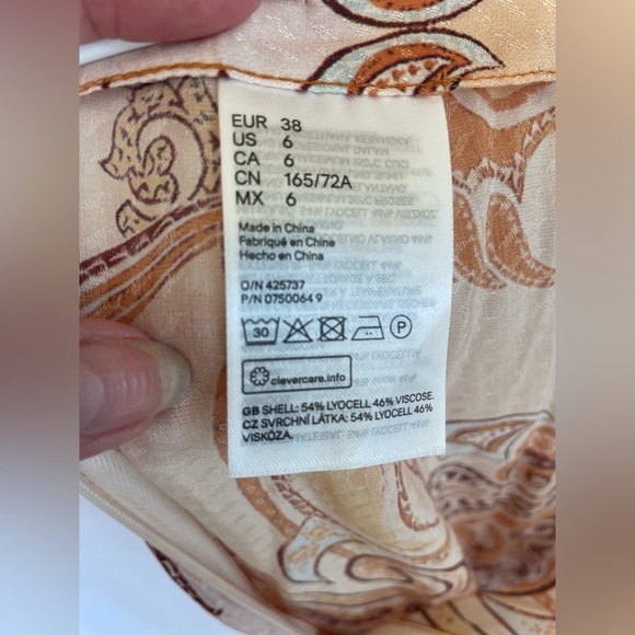 H&M Paisley Sarong Style Faux Wrap size 6 - Picture 9 of 9